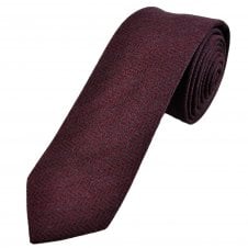 Tresanti Navy Blue & Burgundy Chevron Pattern Wool Blend Men's Tie