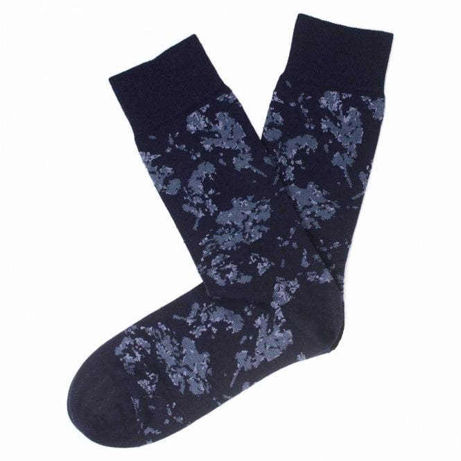 Tresanti Navy Blue, Denim Blue & Lilac Pattern Combed Cotton Men's Socks