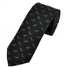 Tresanti Navy Blue Dog Wool Blend Men's Tie