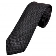 Tresanti Navy Blue & Grey Chevron Pattern Wool Blend Men's Tie