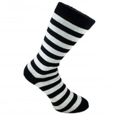 Tresanti Navy Blue & Light Grey Striped Men's Socks