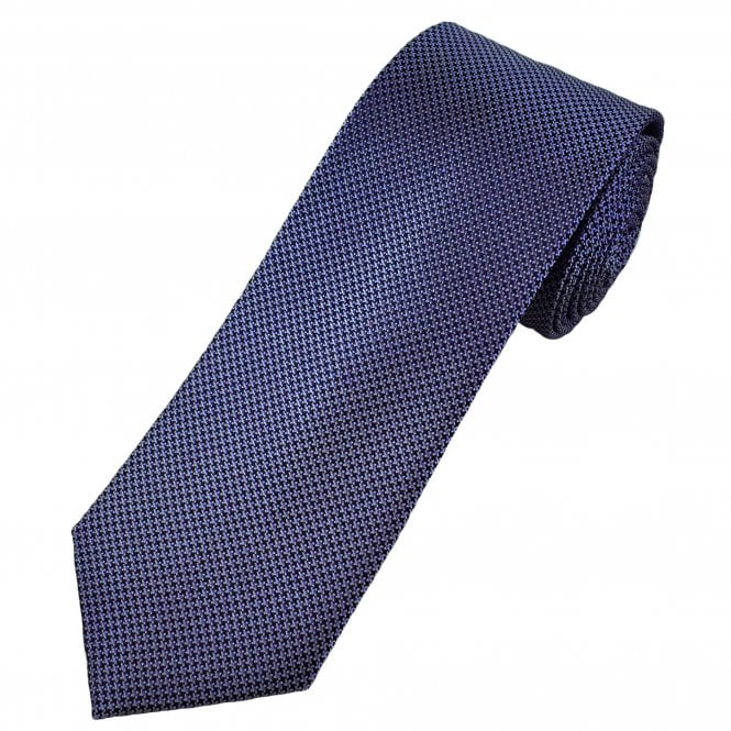 Tresanti Navy Blue, Lilac & Silver Pattern Men's Silk Tie