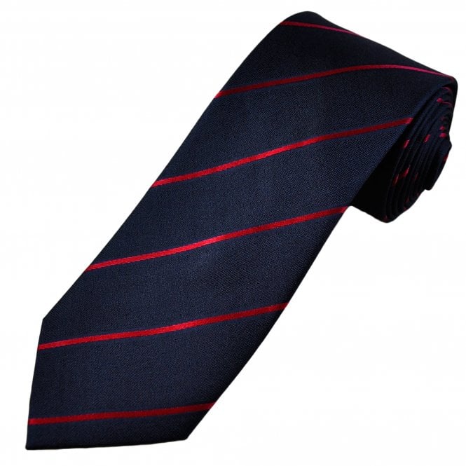 Tresanti Navy Blue & Red Striped Men's Silk Designer Tie