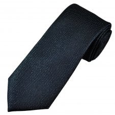 Tresanti Navy Blue & Silver Lurex Striped Silk Blend Men's Tie