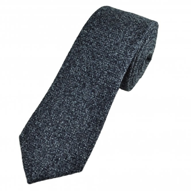 Tresanti Navy Blue & Silver Men's Wool Blend Tie