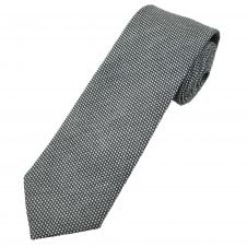 Tresanti Navy Blue & White Dots Pattern Silk Blend Men's Tie