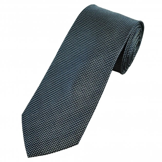 Tresanti Navy Blue & White Patterned Men's Silk Designer Tie