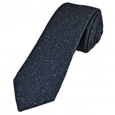 Tresanti Navy Blue with Light Blue Fleck Pattern Men's Wool Blend Tie