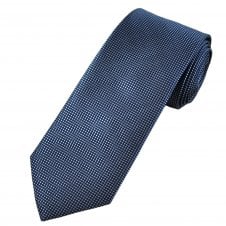 Tresanti Navy & Light Blue Spot Pattern Men's Silk Designer Tie
