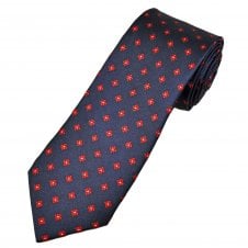 Tresanti Navy, Red & Light Blue Pattern Men's Silk Tie
