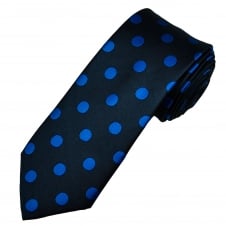 Tresanti Navy & Royal Blue Polka Dot Silk Men's Designer Tie