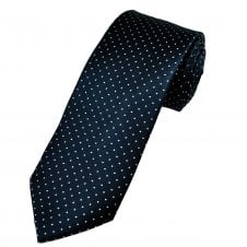 Tresanti Navy & Silver Diamond Patterned Men's Silk Designer Tie