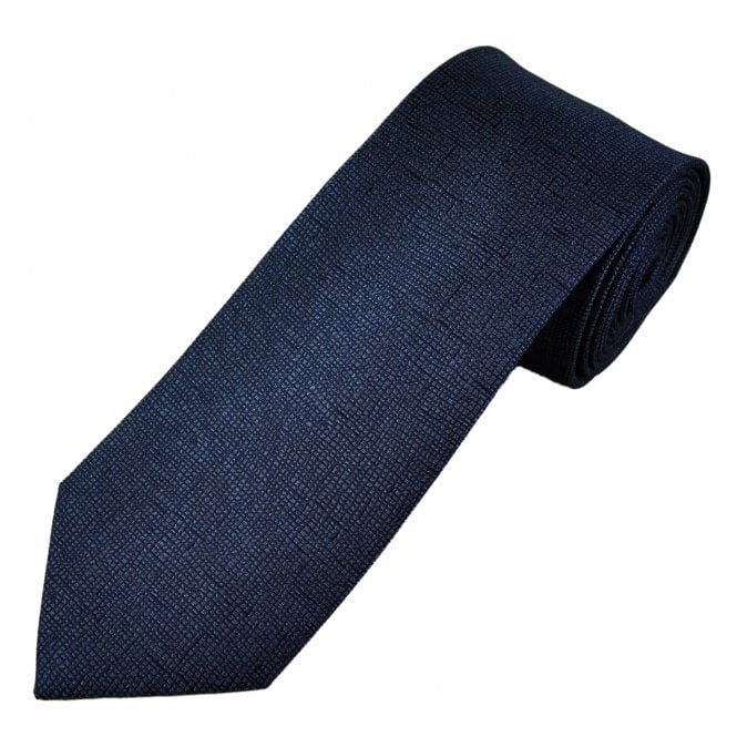 Tresanti Navy & Slate Blue Patterned Men's Silk Designer Tie