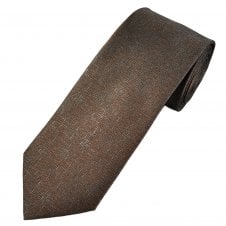 Tresanti Orange & Charcoal Grey Patterned Men's Silk Designer Tie