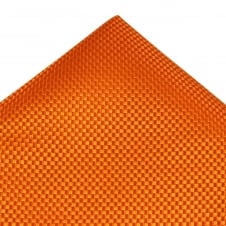 Tresanti Orange & Gold Micro Checked Silk Pocket Square Handkerchief