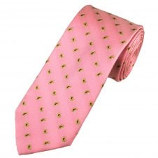 Tresanti Pink & Beige Paisley Patterned Men's Silk Tie
