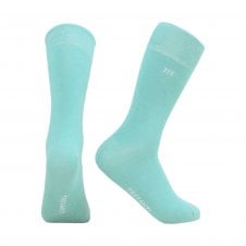 Tresanti Plain Aqua Blue Bamboo Men's Socks