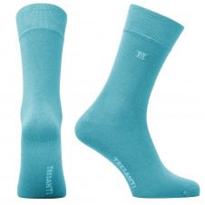 Tresanti Plain Bright Blue Bamboo Men's Socks