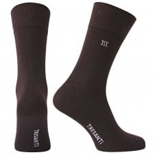 Tresanti Plain Brown Bamboo Men's Socks