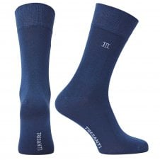 Tresanti Plain Dark Blue Bamboo Men's Socks