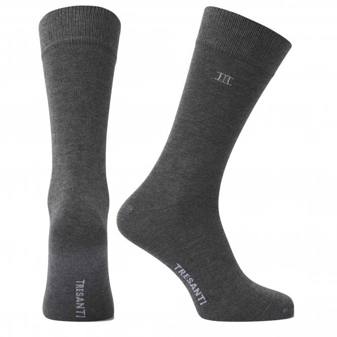 Tresanti Plain Grey Bamboo Men's Socks
