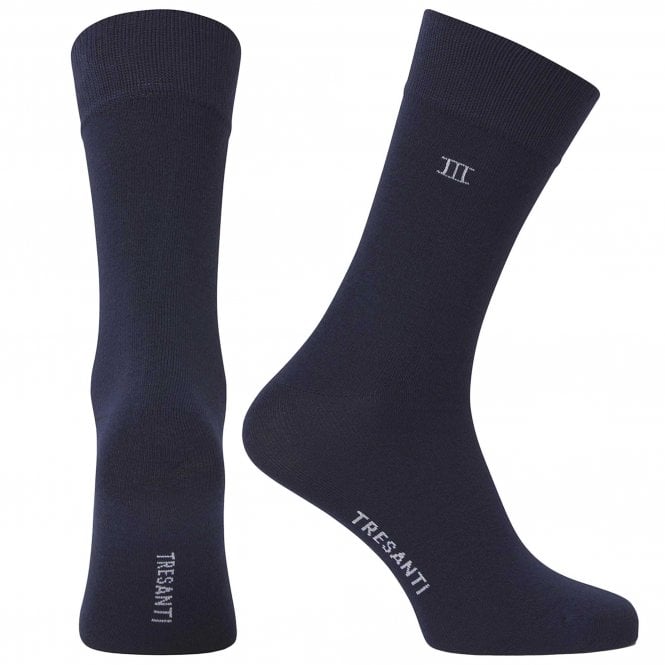 Tresanti Plain Navy Blue Bamboo Men's Socks
