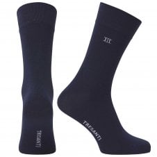 Tresanti Plain Navy Blue Bamboo Men's Socks