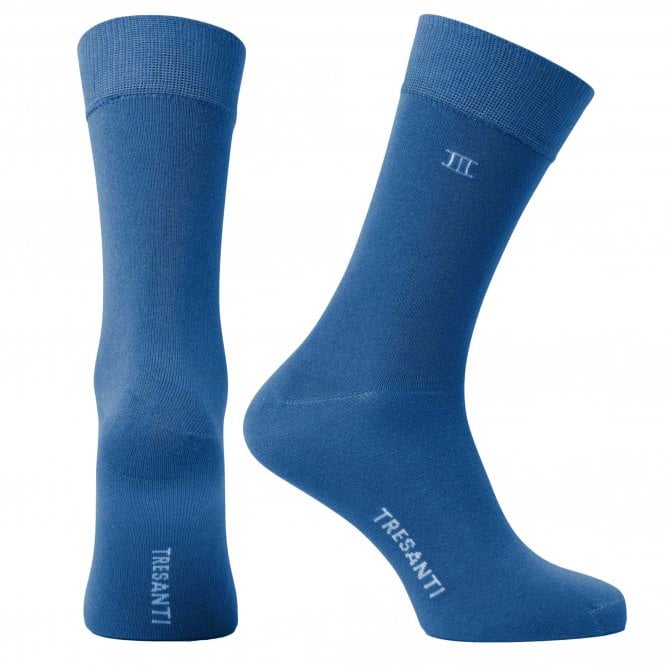 Tresanti Plain Royal Blue Bamboo Men's Socks