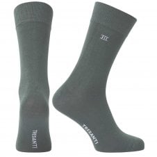 Tresanti Plain Slate Grey Bamboo Men's Socks