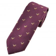 Tresanti Plum Duck Wool Blend Men's Tie