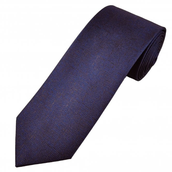 Tresanti Purple & Chocolate Brown Patterned Men's Silk Designer Tie