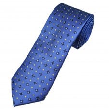 Tresanti Reale Blue, Navy, Yellow & Silver Patterned Silk Men's Designer Tie
