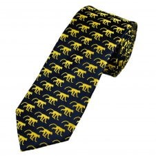 Tresanti Reale Blue & Yellow Monkey Designer Silk Men's Novelty Tie