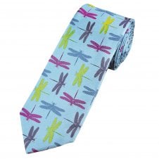 Tresanti Reale Dragonfly Blue Designer Silk Men's Novelty Tie