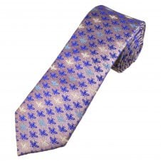 Tresanti Reale Dusky Pink, Royal Blue, Light Blue & White Honey Bee Men's Silk Tie