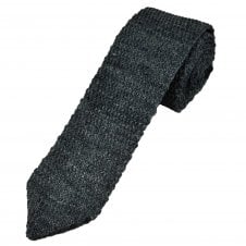 Tresanti Reale Grey 100% Linen Pointed End Men's Knitted Tie - Limited Edition