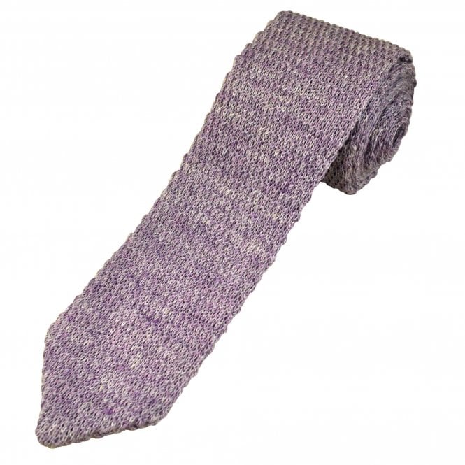 Tresanti Reale Lavender 100% Linen Pointed End Men's Knitted Tie - Limited Edition