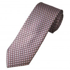 Tresanti Reale Light Blue, Pink & Burgundy Checked Men's Silk Tie
