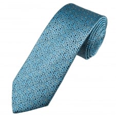 Tresanti Reale Light Grey, Brown, Beige & Blue Spots Patterned Silk Designer Tie