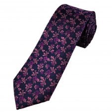 Tresanti Reale Navy Blue & Shades of Pink Men's Silk Designer Tie