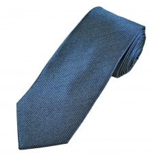 Tresanti Reale Petrol Blue Vertical Weave Silk Men's Designer Tie