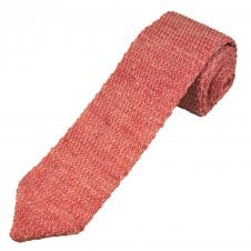 Tresanti Reale Pink 100% Linen Pointed End Men's Knitted Tie - Limited Edition
