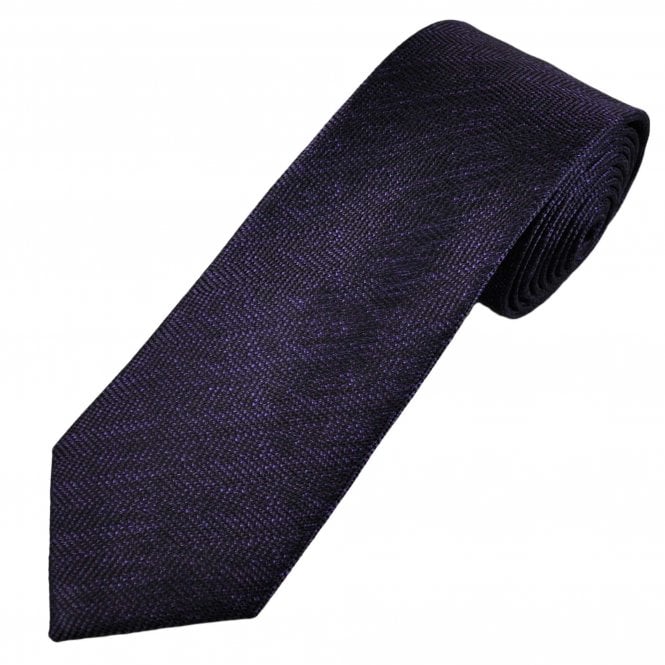 Tresanti Reale Plum & Purple Textured Men's Silk Designer Tie