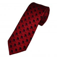 Tresanti Reale Red with Navy Blue Kangaroo Designer Silk Men's Novelty Tie