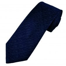 Tresanti Reale Royal Blue & Navy Blue Textured Men's Silk Designer Tie