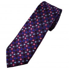 Tresanti Reale Shades Of Blue & Pink Pattern Men's Silk Tie
