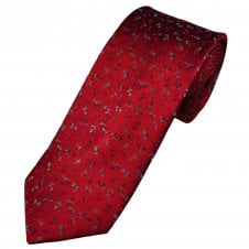 Tresanti Reale Wine Red, Turquoise, Navy & Fuchsia Pink Patterned Men's Silk Tie