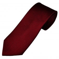 Tresanti Red & Black Stripe Micro Pattern Men's Silk Designer Tie