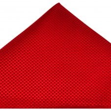 Tresanti Red Micro Checked Silk Pocket Square Handkerchief