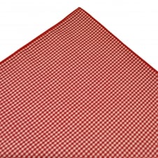 Tresanti Red & White Checked Cotton Pocket Square Handkerchief
